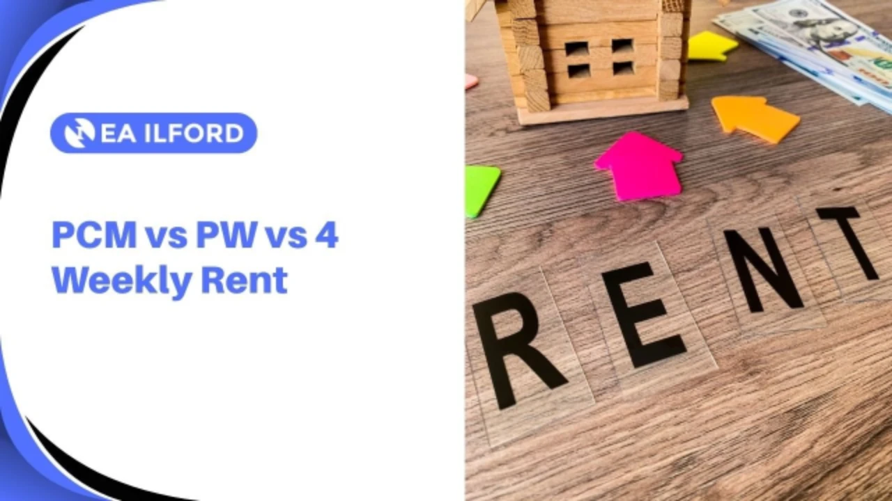 Comparison table showing PCM, PW, and 4-weekly rent payment types in the UK