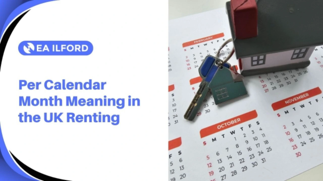 Diagram explaining per calendar month meaning in UK rental property listings