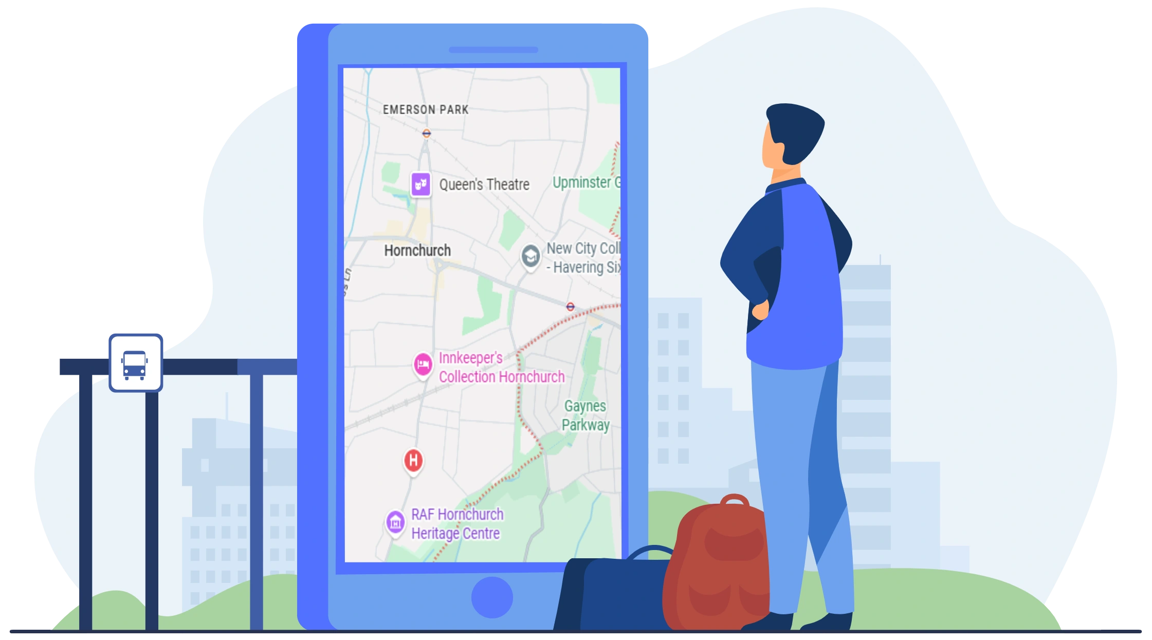 Hornchurch area guide vector